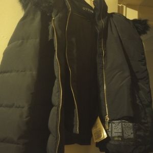 Women's Black GUESS Winter Jacket
